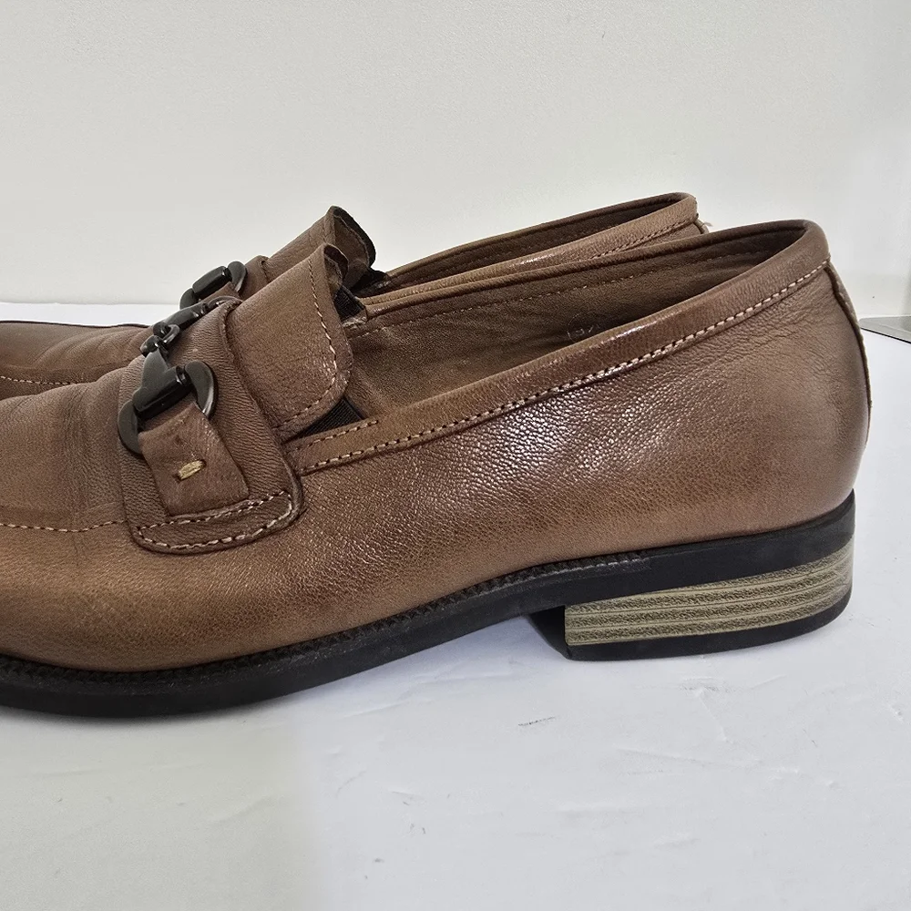 KENNETH COLE‎ new york size 9 Brock Leather Bit Slip On Classic Loafers Cognac